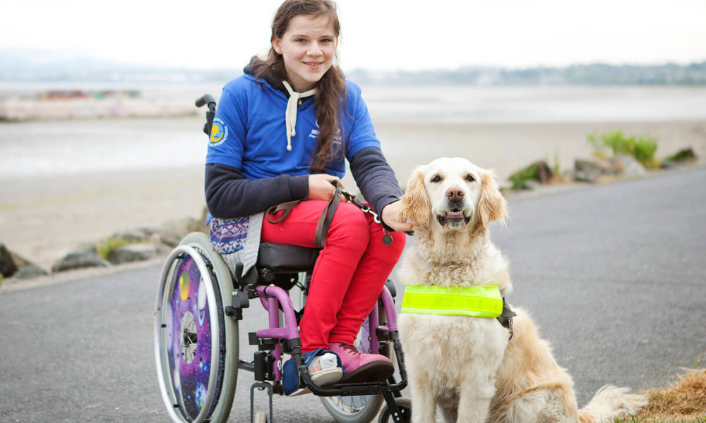 Girl in wheelchair
